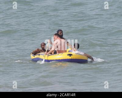 Sheerness, Kent, Großbritannien. August 2020. UK Wetter: Die Hitzewelle geht weiter in Sheerness, Kent. Kredit: James Bell/Alamy Live Nachrichten Stockfoto