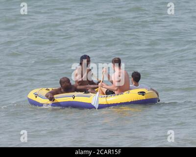 Sheerness, Kent, Großbritannien. August 2020. UK Wetter: Die Hitzewelle geht weiter in Sheerness, Kent. Kredit: James Bell/Alamy Live Nachrichten Stockfoto