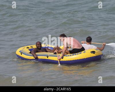 Sheerness, Kent, Großbritannien. August 2020. UK Wetter: Die Hitzewelle geht weiter in Sheerness, Kent. Kredit: James Bell/Alamy Live Nachrichten Stockfoto