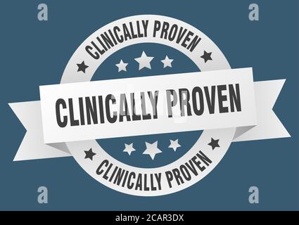 Klinisch erprobtes rundes Band isoliertes Etikett. Klinisch erprobtes Zeichen Stock Vektor