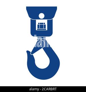 Kranhaken Symbol, Industriehaken - Bau Kranhaken. vektor-Abbildung. Stock Vektor