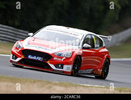 8. August 2020; Brands Hatch Circuit, West Kingsdown, Kent, England; Kwik Fit British Touring Car Championship, Qualifying Day; Aiden Moffat in seinem Laser Tools Racing Infiniti Q50 Stockfoto