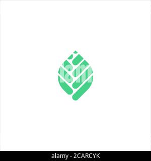 Abstract Green Leaf und Blätter Logo Symbol Vektor-Design. Landschaftsdesign, Garten, Pflanze, Natur, Gesundheit und Ökologie Vektor Logo Illustration. Stock Vektor