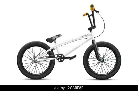 BMX Fahrradmockup - rechte Seitenansicht. Vektorgrafik Stock Vektor