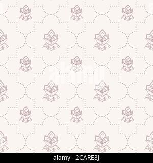 Jacobean florale Illustration., Wiesenblumen Hintergrund. Zwei Farben Kräuter Tapete Hintergrund. Nahtloses Vektormuster. Jacobean Stickerei floral, Stock Vektor