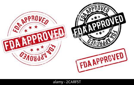 fda zugelassenen Stempel fda zugelassenen Etikett rund Grunge Zeichen Stock Vektor