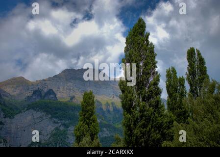 Bergkulisse von Walenstadt in der Schweiz Stockfoto