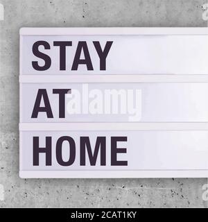 Social Media Sign Square Bleiben Sie Sicher Covid-19 Stock Vektor