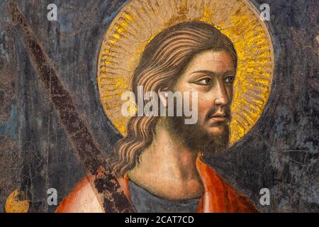 Detail des Jüngsten Gerichts von Pietro Cavallini. Rom, Italien Stockfoto