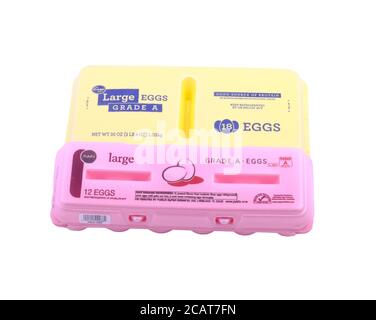 Eierkartons Aus Styropor Stockfoto