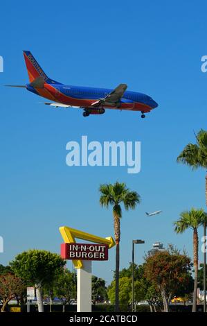 Weltberühmter in-N-Out Burger neben dem Los Angeles International Airport (LAX), Westchester CA Stockfoto