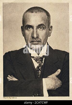 1910 c, DEUTSCHLAND: Der berühmte deutsche Schriftsteller, Dramatiker, Dichter, Schauspieler und Journalist FRANK WEDEKIND ( 1864 - 1918 ). Foto von Carl Ruf , Zürich . - THEATER - ATTORE - GIORNALISTA - POETA - DICHTER - POESIE - SCRITTORE - SCHRIFTSTELLER - Dramaturgo - TEATRO - Dramatiker - Dramatiker - Drammaturgo - Lulù il vaso di Pandora - Pandora's Box - Krawatte - Cravatta - colletto- Kragen --- Archivio GBB Stockfoto