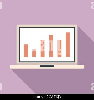 Symbol für die Konvertierungsrate des Laptops. Flache Abbildung der Laptop-Umrechnungsrate Grafik Vektor-Symbol für Web-Design Stock Vektor