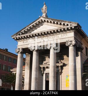 Kirche Notre-Dame du Port der Unbefleckten Empfängnis (Maria Sine Labe Concepta) in Nizza, Frankreich gewidmet Stockfoto