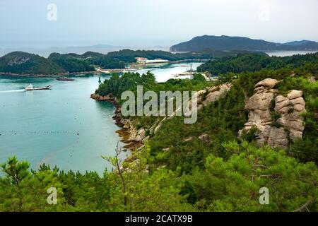 Die kleine Insel in der Nähe von Wando Stockfoto