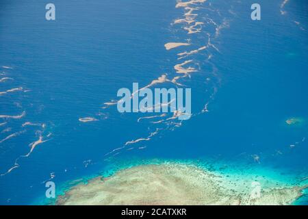 Vulkanische Aktivität im Südpazifik nahe Tonga im August 2006 brachte enorme Bimssteinflöße aus leichtem, schaumischem vulkanischem Gestein, Bimsstein. Einige waren es Stockfoto