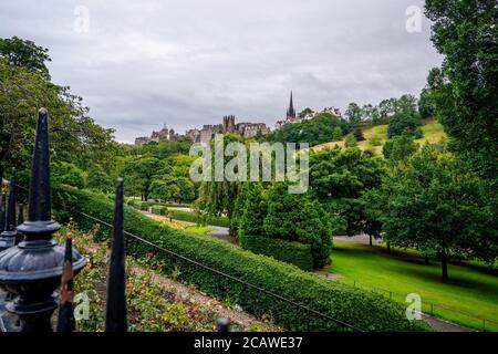 Berühmte Princes Street Gärten in Edinburgh Schottland Stockfoto