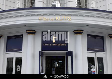 Kuti's Brasserie Indian Restaurant, Town Quay, Southampton, England, Großbritannien, August 2020 Stockfoto