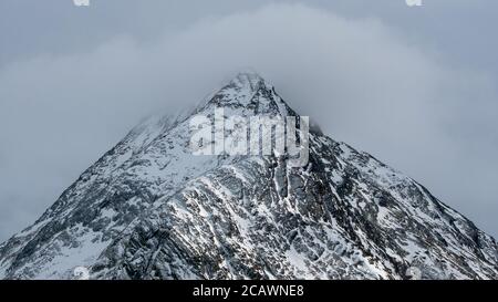 Winter in den schweizer alpen Stockfoto