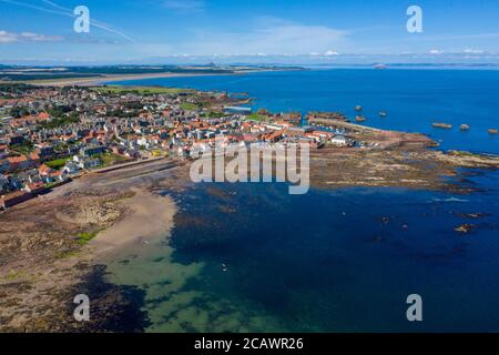 Luftaufnahme von Dunbar, East Lothian, Schottland. Stockfoto