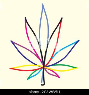 Medizinisches Marihuana. Cannabis Blatt Logo Design, Marihuana Blatt Figur Logo. Standort Symbol für Mehrzweck. Kartenmarkierungen. Vektorgrafik. Stock Vektor