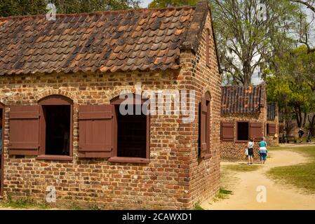 Slave's Quarters on the Boone Hall Plantation, Charleston, SC Stockfoto