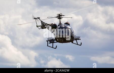 Westland-Bell 47G-4A Sioux (G-MASH) bei Shuttleworth Drive-in Airshow auf Der Sonntag 2 August 2020 Stockfoto