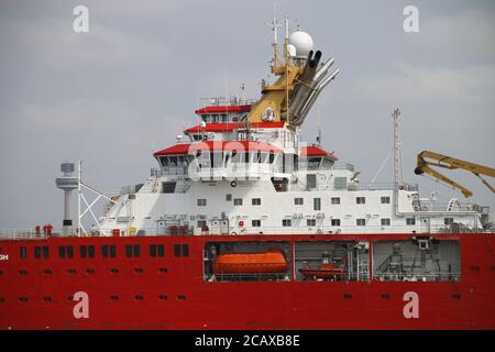 RSS Sir David Attenborough überquert den Fluss Mersey zum ersten Mal Kredit Ian Fairbrother/Alamy Stock Photos Stockfoto