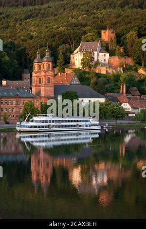 Geographie / Reisen, Deutschland, Bayern, Miltenberg, Blick über den Main nach Miltenberg, Unterfranken, Additional-Rights-Clearance-Info-not-available Stockfoto