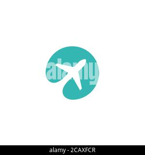 Ein Flugzeug-Logo / Icon-Design Stock Vektor