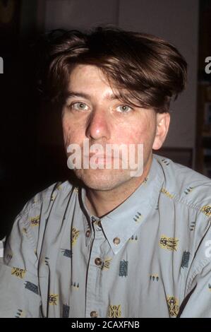 Wird Sergeant von Echo & The Bunnymen während eines Interviews mit WEA Records. London, 28. Mai 1987 – weltweite Nutzung Stockfoto