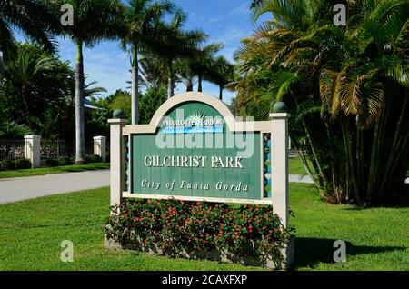 Brandneuer Spielplatz im Gilchrist Park, Punta Gorda, FL USA Stockfoto