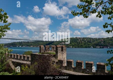 Die Festung Rumeli im Stadtteil Sariyer in Istanbul, Türkei Stockfoto