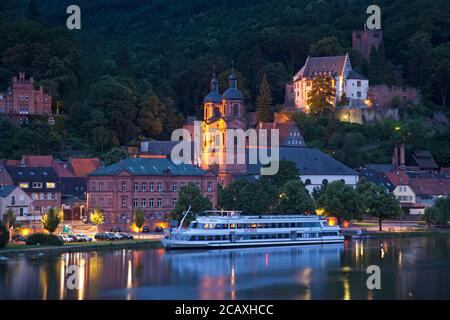 Geographie / Reisen, Deutschland, Bayern, Miltenberg, Blick über den Main Richtung Miltenberg, Niederfranken, Additional-Rights-Clearance-Info-not-available Stockfoto