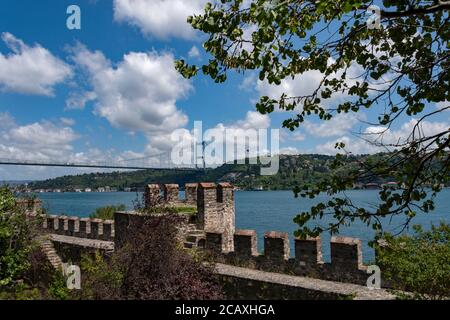 Die Festung Rumeli im Stadtteil Sariyer in Istanbul, Türkei Stockfoto