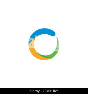 Frisches Swirl-Logo/Icon-Design Stock Vektor