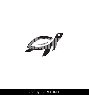 Ein schlichtes Turtle Logo/Icon Design Stock Vektor