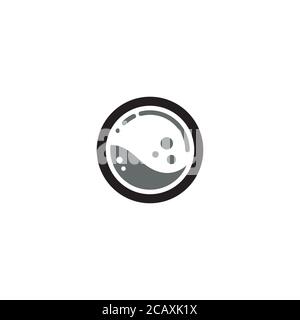 Türlogo/Icon-Design für Waschmaschinen Stock Vektor