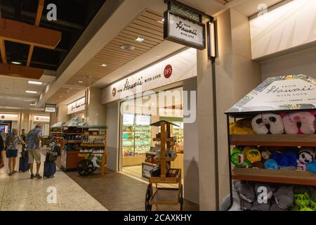 Concourse am Daniel K. Inouye International Airport Stockfoto