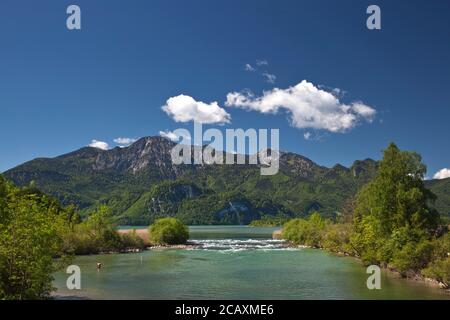 Geographie / Reisen, Deutschland, Bayern, Kochel am See, Loisach am Kochelsee, Kochel am, Additional-Rights-Clearance-Info-Not-available Stockfoto