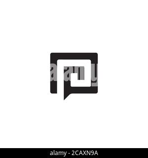 Ein einfaches Labyrinth-Logo / Icon-Design Stock Vektor