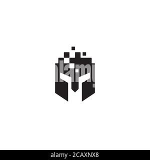 Spartan und Data Logo / Icon Design Stock Vektor