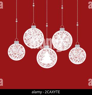 Weihnachtsdekoration-Kugeln Stock Vektor