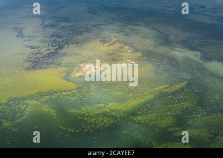 Straße durch die Shoals des Ambrakischen Golfs (Golf von Arta oder Golf von Actium), Griechenland Stockfoto