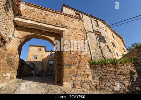 Yanguas ist eine der schönsten Städte in der Provinz Soria, Spanien. Stockfoto