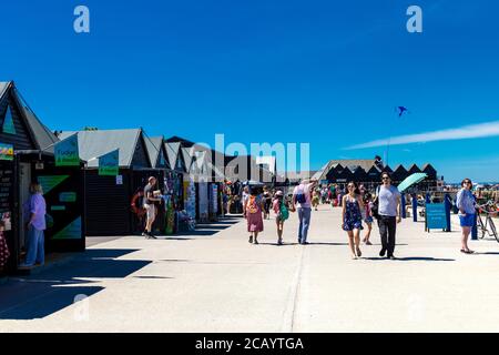 Handwerkskunst und Handwerk Hafenmarkt in Whitstable, Kent, Großbritannien Stockfoto