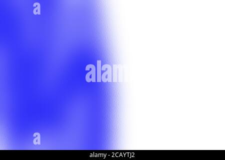 Abstrakter halbblauer und halb weißer Hintergrund, strukturiert und leer mit Platz für zusätzliche Kopie, Text Stockfoto