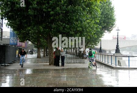 South Bank während eines Regensturms Stockfoto