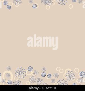 Blumenspitze Vektor Nahtlose Illustration. Pastell-Wiederholungsmuster Stock Vektor