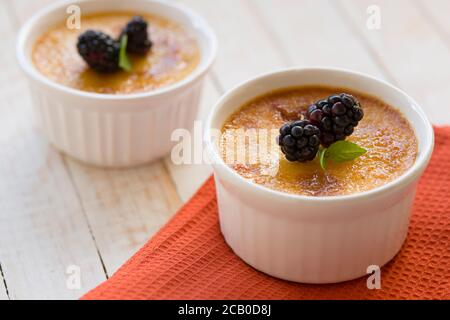 Crème Brûlée Stockfoto